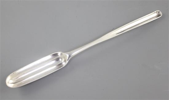 A George II silver marrow scoop, by James Wilks, Length: 228mm Weight: 1.5oz/48grms